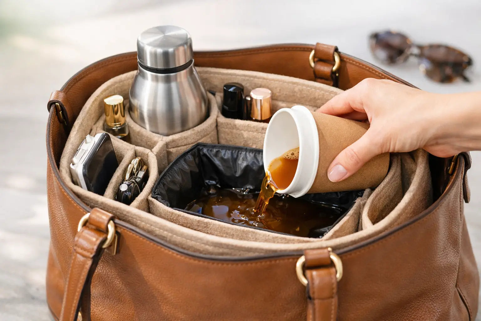 Handbag Insert for Spill Protection Guide