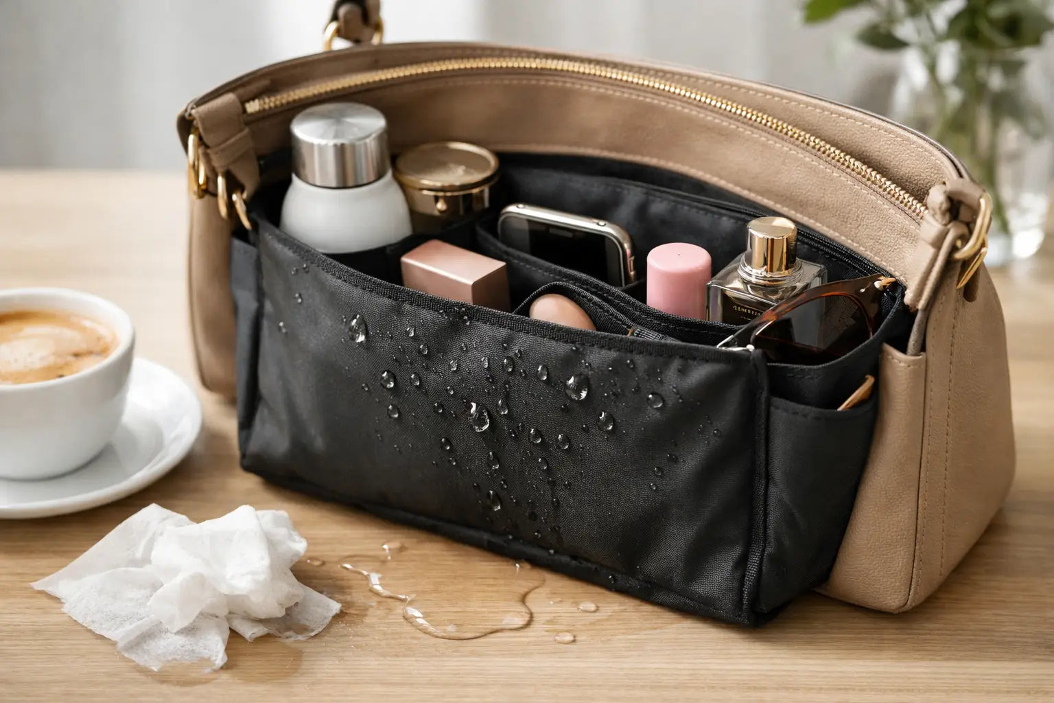 Why a Spill Resistant Handbag Organizer Matters