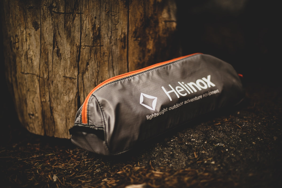 black and white Helinox bag
